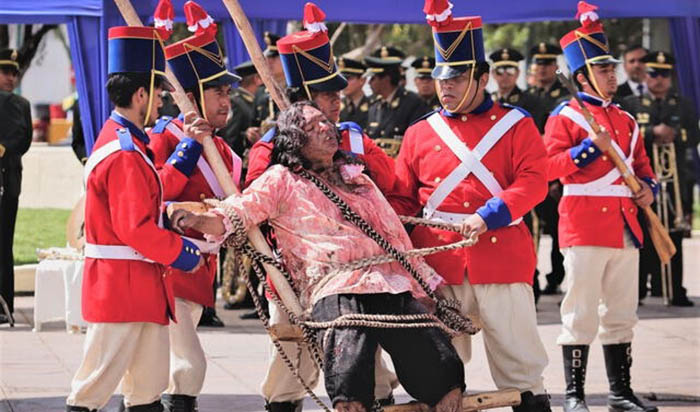 Cusco: escenifican ajusticiamiento de Tupac Amaru en el 242 aniversario de su martirologio